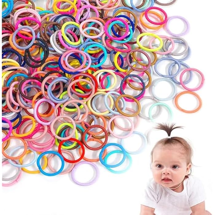 ZOZY Baby Hair Ties Small Multicolor Elastic Ponytail Holders for Toddler Girls, Thin Hair Accessories - Image 2